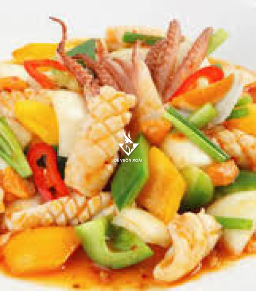 MỰC LÁ XÀO CHUA NGỌT